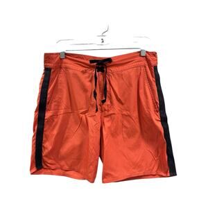 Outerknown Swim Trunks Pocket Evolution Sundown Orange Sz 32 Unlined Zip Outdoor